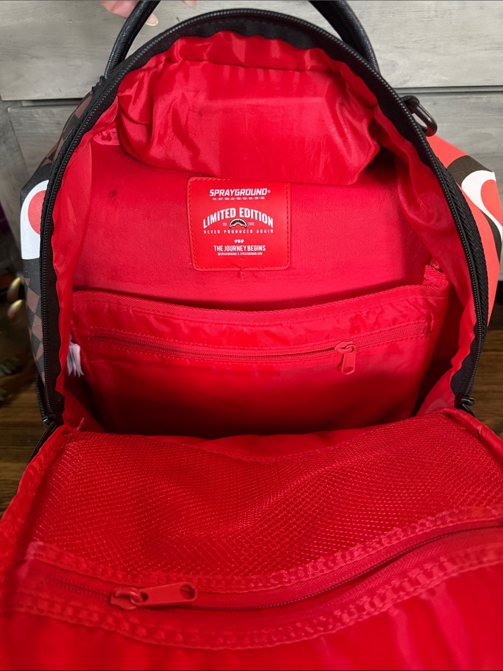 Sprayground Red and Black Taz Looney Tunes Graphic Backpack - Picture 5 of 6